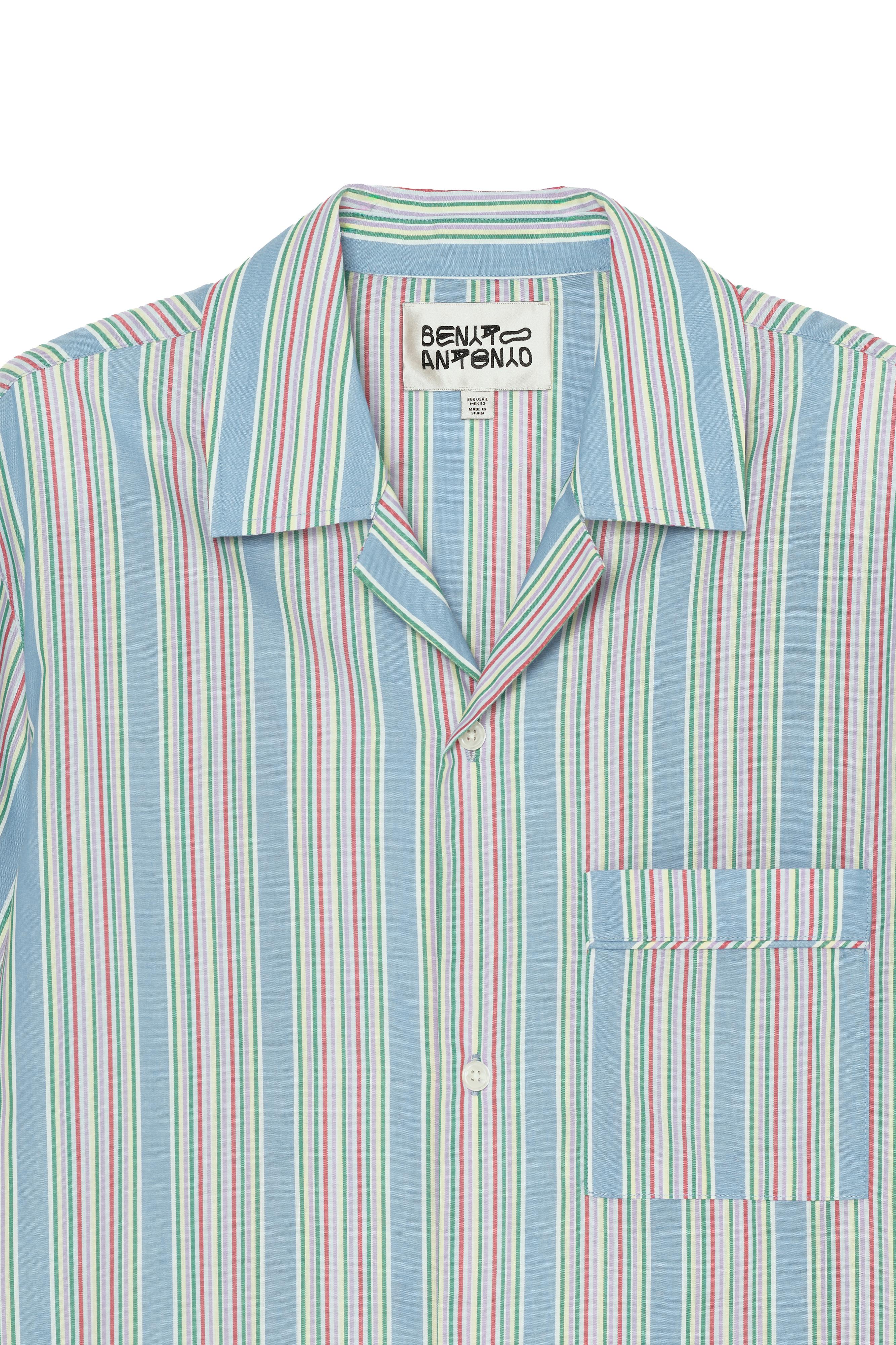 RELAXED FIT STRIPED JACQUARD SHIRT